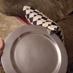 Elegant Vintage Pewter Plate